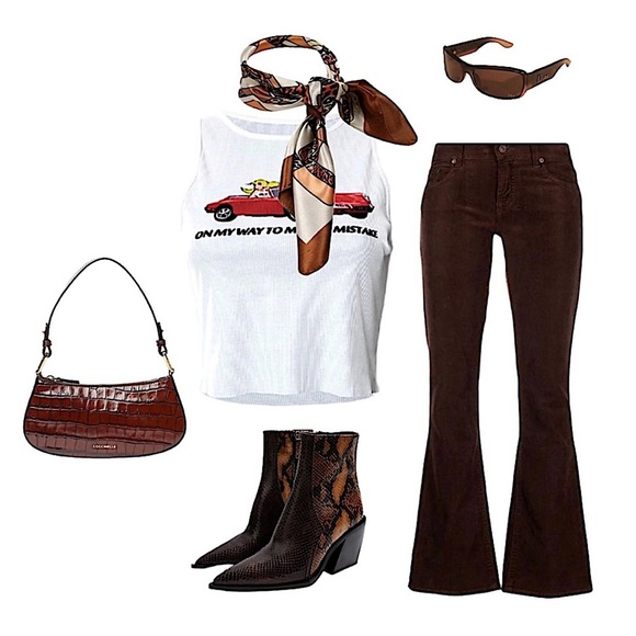Sugar x Spice Clothing Tops - Convertible Graphic Ribbed Tank Top